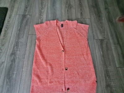 Damen Grobstrick Weste Gr 46 Von Multi Blue.