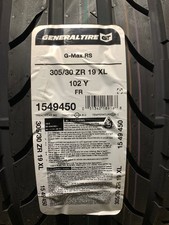 2 New 305 30 19 General G-max Rs Summer Ultra High Performance Tires