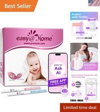 Ovulation and Pregnancy Testing Kit - 50 Easy To Use Strips, Supports Premom App