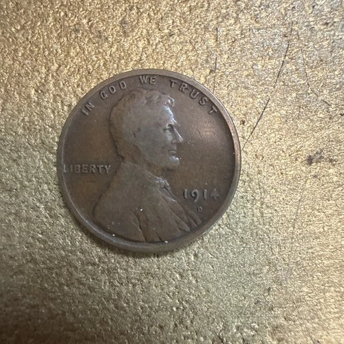 1914-D Lincoln Wheat Small Cent BN VG nice key date!