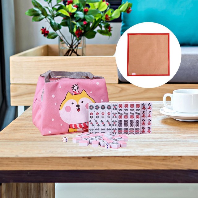 Mini Mah Jong Game Set Tiles Game Traditional Mahjong Set for Home Party Mini Mah Jong Game Set Tiles Game Traditional Mahjong Set for Home Party