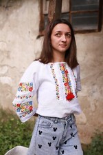 embroidered blouse delicate embroidered shirt mother's gift traditional clothes