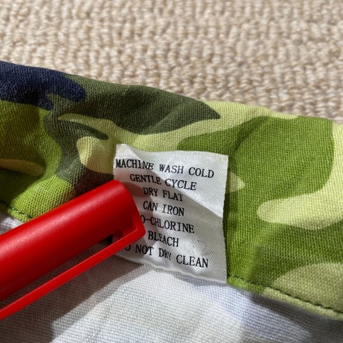 VINTAGE Camo Jacket Womens Large 16 Neon Woodland Camouflage USA Overshirt Army - Picture 11 of 13