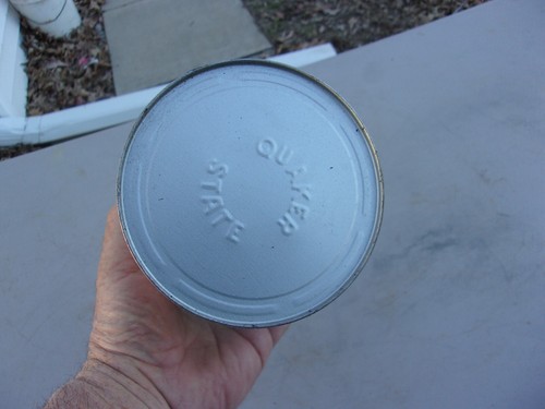 vtg Quaker State Oil Can One Quart 20-20W All Metal Empty - Picture 2 of 3