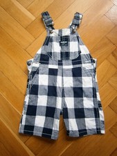 OshKosh Latzhose blau weiß kariert 24 Monte unisex Kinder süss