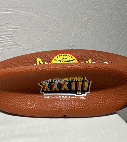 Super Bowl XXXIII-2 Rubber Tailgaiting Fußbälle - nie benutzt - Vintage 1999 - Bild 3 von 12