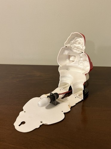 RARE VTG Royalite Electric Jolly Christmas Santa & Tree Wall Decoration #939 IOB - Picture 8 of 20