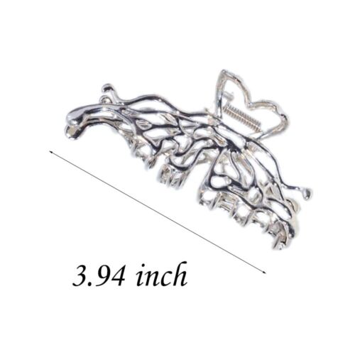 2 Pcs Large Metal Hair Claw Clips - Personality Nonslip Silver Hair ClampsPer... - Picture 2 of 7