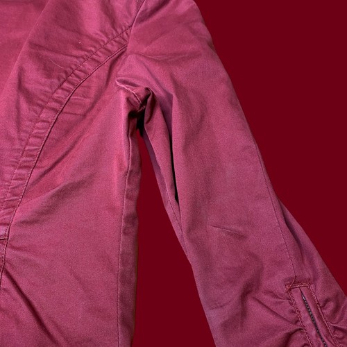 AMI Red Zip Up Jacket Cotton Burgundy Women's Size Small - Picture 4 of 10