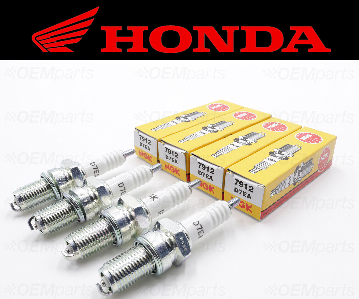 Set of 4 NGK D7EA Spark Plugs Honda See Fitment Chart #98069-57717