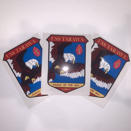 THREE (3) US Navy USS Tarawa LHA-1 Vector Stickers - Picture 8 of 11