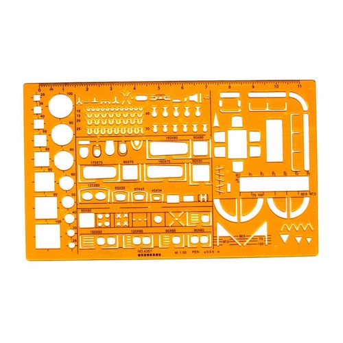 Landscape Templates Drafting Tools Ruler Stencil Architect 1:50 Scale House Plan - Bild 5 von 12
