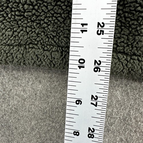 North Face Sweater Womens M Green Full Zip Deep Pile Sherpa Fleece Hooded Coat - Picture 9 of 10