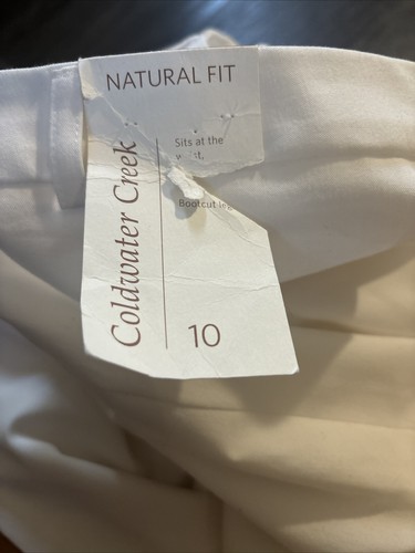 Coldwater Creek Womens White Dress Pants Sz 10 Bootcut Leg - Picture 3 of 5