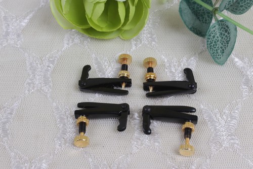 4pcs Fine Tuning Adjuster for Violin 3/4 4/4 size Black tuner with gold screws - Picture 3 of 7