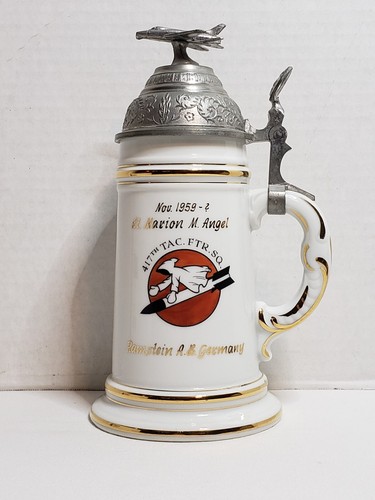 417 TFS Beer Stein F-100 Super Sabre Thunderbirds Pilot Ramstein AB Germany 1959