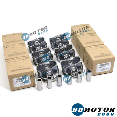 6x Genuine Piston & Rings STD For Audi A7 A8 2.5L FSI V6 CLX CVB CPA 06E107065DQ