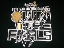 San Antonio Spurs NBA 2014 Win the Finals Black 2-sided T-shirt Boy's Large used