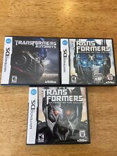 Transformers Lot (3) Ds Games Autobots Revenge Of Fallen Decepticons Tested CIB