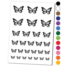 Pretty Monarch Butterfly Temporary Tattoo Water Resistant Set
