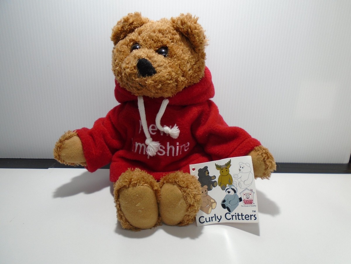 CURLY CRITTERS BRAMBLES NEW HAMPSHIRE BEAR IN RED HOODIE 10
