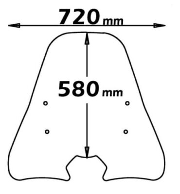 WINDSCHUTZSCHEIBE ISOTTA KOMPLETT MIT ANSCHLÜSSEN FÜR HONDA VISION 110 2011