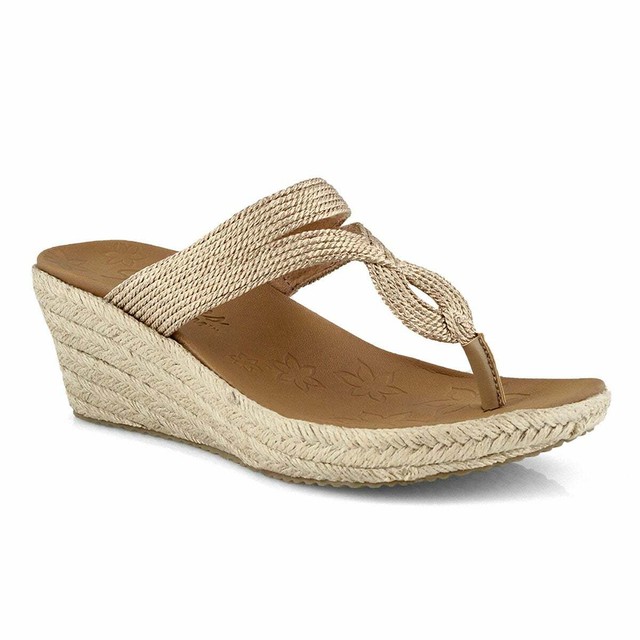 wedge sandals rose gold