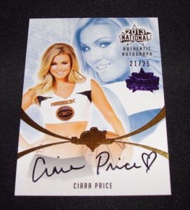 2015 Benchwarmer CIARA PRICE National #19 Purple Foil Auto/25 PLAYBOY