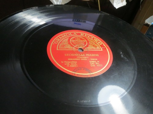 78RPM Gramola Benjamino Gigli - Stornelli Marini E- / Canta Pe Me sharp EE- - Picture 4 of 6