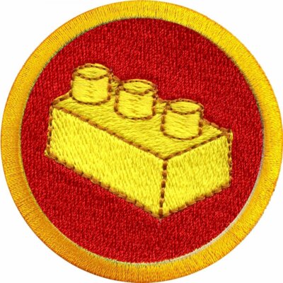 Puzzle Building Blocks Merit Badge Embroidered Iron-on Patch