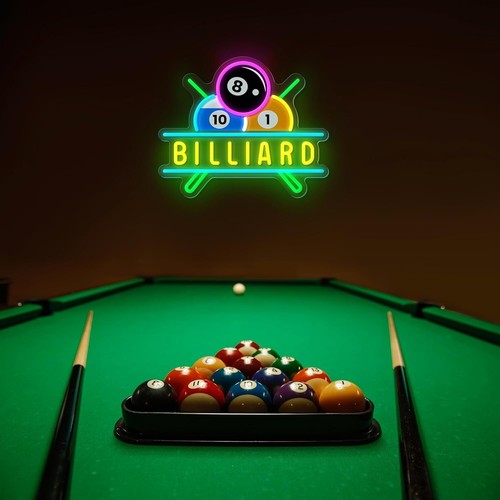Llamativo letrero de neón de billar regulable - Regalo definitivo para entusiastas de los juegos - Imagen 8 de 11