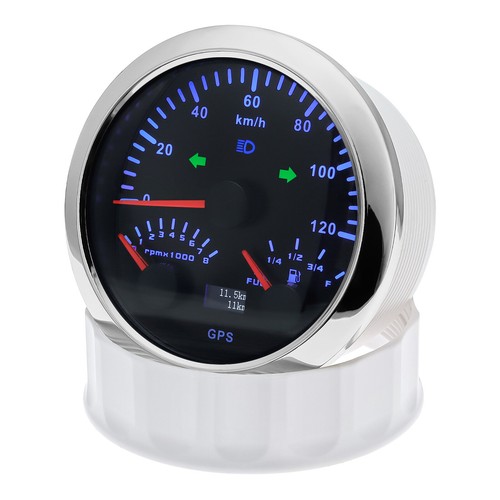 85mm GPS Speedometer 120km/h with Tachometer Fuel Level 240-33ohms for Boat Car - Picture 10 of 19