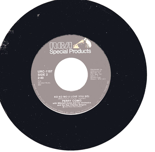 PERRY COMO: HOT DIGGITY DOG DIGGITY BOOM / KO KO MOE, I LOVE YOU SO, 45 RPM 6381 - Picture 2 of 3
