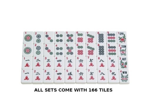 NEW! - American Mahjong Set - 166 White Tiles (All-in-One Rack/Pushers), Silv... - Picture 4 of 9