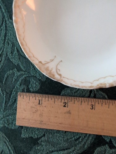 Antiguo tazón de postre de frutas Schleiger 133 Theodore Haviland cupé ~ borde dorado 5" - Imagen 2 de 5