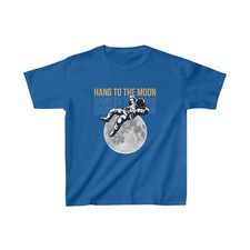 Astronaut Hanging out on the Moon Kids Heavy Cotton  Tee