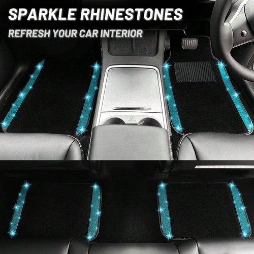 NBTEPEM Bling Car Floor Mats Full Set, Universal Fit Most Cars,SUV, Trucks, 4 Pc - Picture 45 of 62