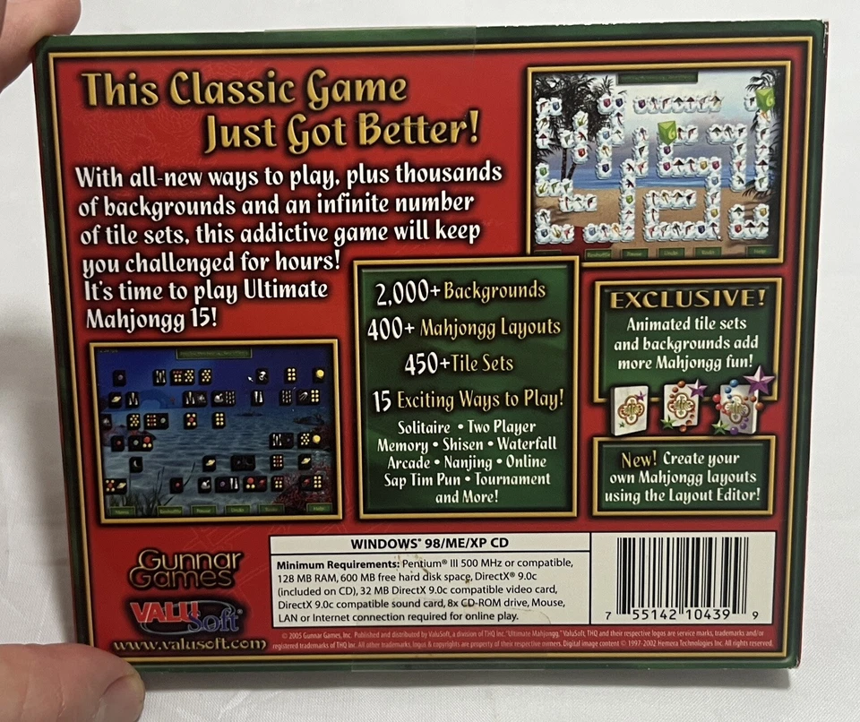 Ultimate Mahjongg 15 [PC CD-ROM WIndows] 15 Great Ways To Play, 400 Layouts - Image 4 of 4