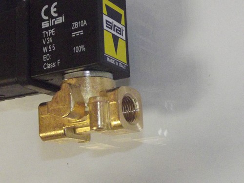 Direktwirkendes Messing Magnetventil 1/8 Bsp N/C 24V DC Sirai italienische Qualität   - Bild 4 von 4