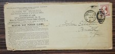 Mexican war Pension claim Historical cover with document By JOHN W MORRIS