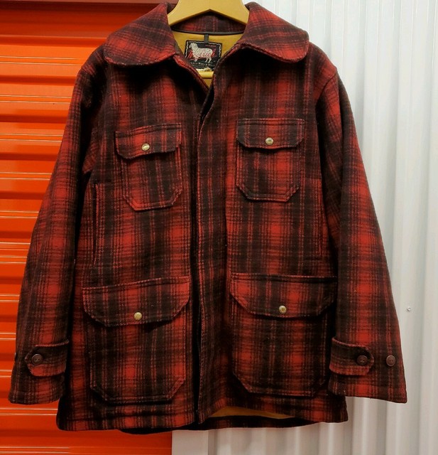 Woolrich Hunting Coat Jacket 503 Mackinaw Size 44 Vintage 1940 1950 Wool USA | eBay