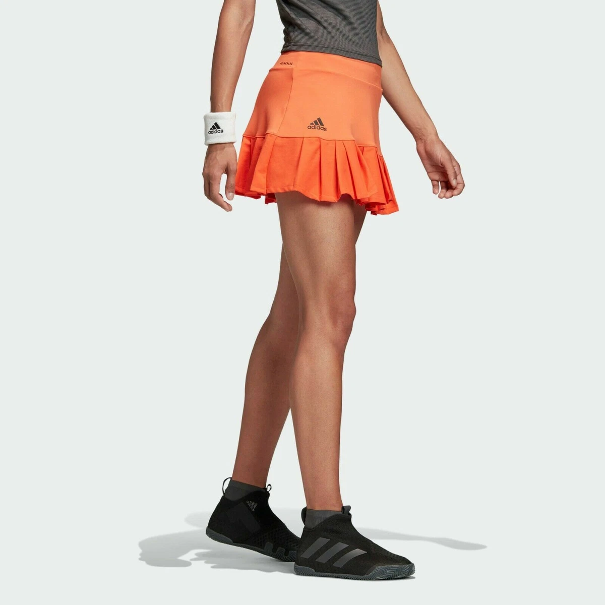 Adidas Primeblue Match Orange & Black Women Tennis Skort Sz Medium NEW  FP7786