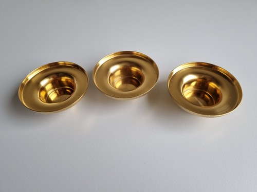 3 x IKEA GLITTRIG Teelichthalter Kerzenhalter gold 403.941.37 Design by Råman