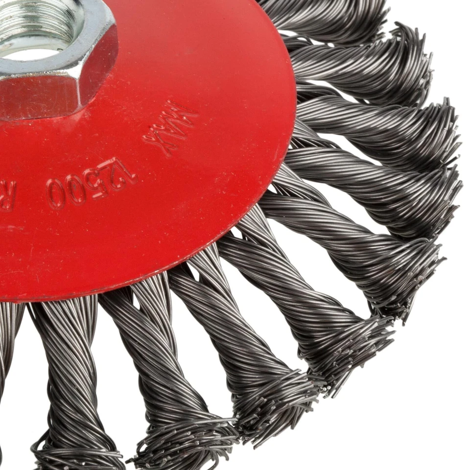 125mm Drahtbürste gezopft M14 für Winkelschleifer Stahlrundbürste Zopfbürste - Bild 3 von 4