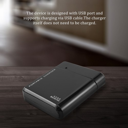 Black 4X AA Battery Portable Emergency USB For Cell Phone T8H75128 - Bild 8 von 8