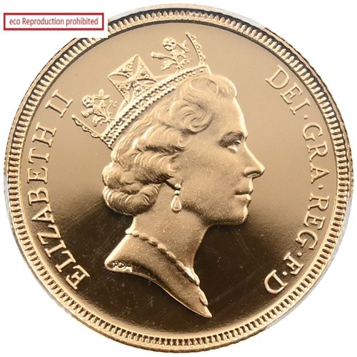 UK 1986 Elizabeth II Sovereign Gold Coin PCGS PR70DCAM St. George Slaying the Dr