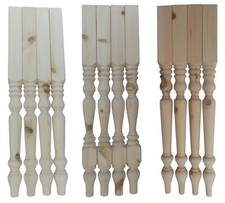 RUSTIC Solid Pine 55*55*736mmTable Legs Set of 4 Hall/Washstand/Writing Desks*