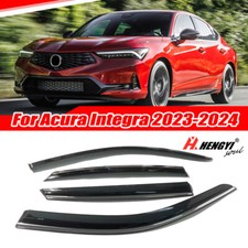 For Acura Integra 2023-2024 Chrome Trim Vent Deflector Window Visor Rain Guard