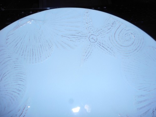 Blue Sky Ceramics Seashell Menagerie Starfish 11 1/4" Blue Plate Coastal White - Picture 2 of 2