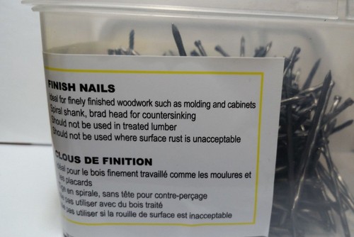 Finish Nails Spiral Shank 10d 3" Grip Rite 1.50kg 7.62cm 1 Box - Picture 4 of 12